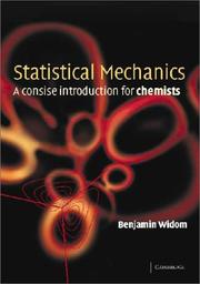 Cover of: Statistical Mechanics: A Concise Introduction for Chemists