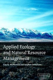 Cover of: Applied Ecology and Natural Resource Management
