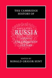 Cover of: The Cambridge History of Russia, Volume 3 by Ronald Grigor Suny