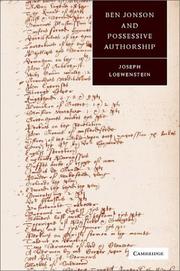 Cover of: Ben Jonson and possessive authorship
