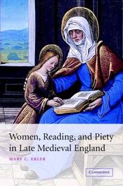 Cover of: Women, Reading, and Piety in Late Medieval England (Cambridge Studies in Medieval Literature) | Mary C. Erler