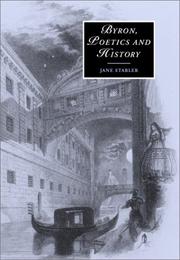 Cover of: Byron, poetics, and history