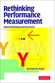 Cover of: Rethinking Performance Measurement