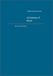 Cover of: A Grammar of Kham (Cambridge Grammatical Descriptions)