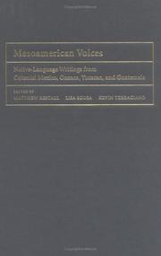 Cover of: Mesoamerican voices by edited by Matthew Restall, Lisa Sousa, Kevin Terraciano.