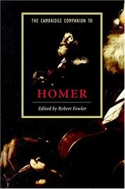 Cover of: The Cambridge companion to Homer