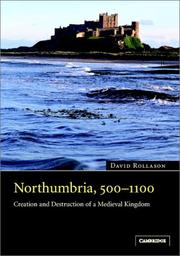 Cover of: Northumbria, 500-1100 by D. W. Rollason