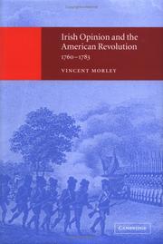 Cover of: Irish opinion and the American Revolution, 1760-1783 | Vincent Morley