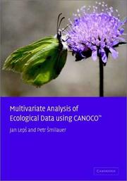 Cover of: Multivariate Analysis of Ecological Data using CANOCO by Jan Leps, Petr Smilauer