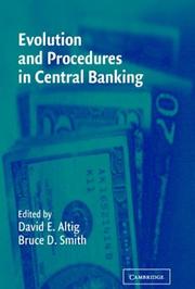 Cover of: Evolution and procedures in central banking