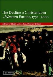 Cover of: The Decline of Christendom in Western Europe, 17502000
