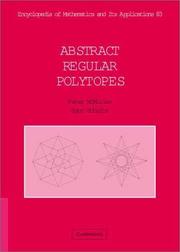 Cover of: Abstract Regular Polytopes by Peter McMullen, Egon Schulte