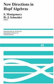 Cover of: New directions in Hopf algebras by edited by Susan Montgomery, Hans-Jürgen Schneider.