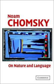 On nature and language by Noam Chomsky