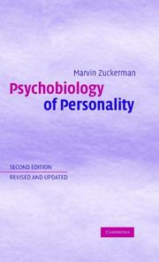 Cover of: Psychobiology of Personality (Problems in the Behavioural Sciences) by Marvin Zuckerman