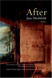 Cover of: After by Jane Hirshfield