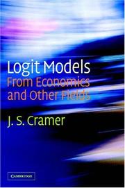 Cover of: Logit Models from Economics and Other Fields