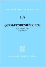 Cover of: Quasi-Frobenius Rings (Cambridge Tracts in Mathematics) by W. K. Nicholson, M. F. Yousif