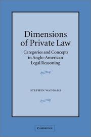 Cover of: Dimensions of private law: categories and concepts in Anglo-American legal reasoning