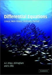 Cover of: Differential Equations: Linear, Nonlinear, Ordinary, Partial