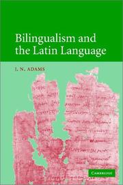 Cover of: Bilingualism and the Latin language
