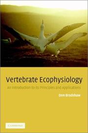 Cover of: Vertebrate Ecophysiology: An Introduction to its Principles and Applications