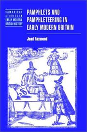 Cover of: Pamphlets and pamphleteering in early modern Britain