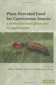 Cover of: Plant-Provided Food for Carnivorous Insects | 