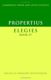 Book cover: Propertius | Sextus Propertius