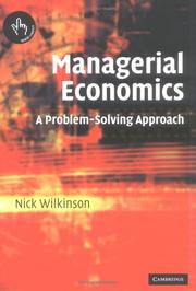 Cover of: Managerial Economics: A Problem-Solving Approach