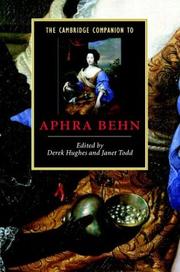 Cover of: The Cambridge companion to Aphra Behn