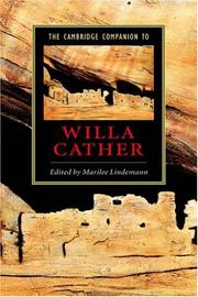 Cover of: The Cambridge Companion to Willa Cather (Cambridge Companions to Literature) by Marilee Lindemann