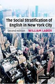 Cover of: The Social Stratification of English in New York City by William Labov