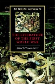 Cover of: The Cambridge companion to the literature of the First World War