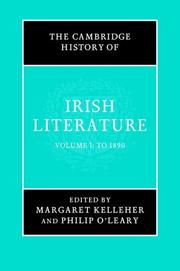 Cover of: The Cambridge history of Irish literature by edited by Margaret Kelleher and Philip O'Leary.