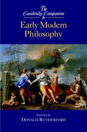 Cover of: The Cambridge Companion to Early Modern Philosophy (Cambridge Companions to Philosophy)
