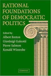 Cover of: Rational Foundations of Democratic Politics | 