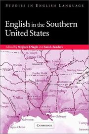 Cover of: English in the southern United States by edited by Stephen J. Nagle and Sara L. Sanders.