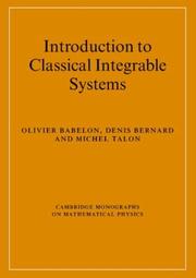 Cover of: Introduction to Classical Integrable Systems (Cambridge Monographs on Mathematical Physics)