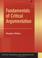Cover of: Fundamentals of critical argumentation