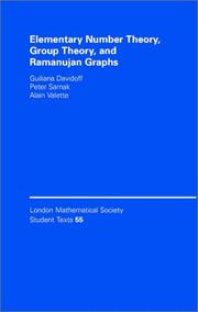 Cover of: Elementary Number Theory, Group Theory and Ramanujan Graphs (London Mathematical Society Student Texts)
