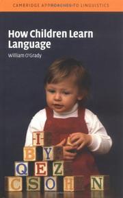 Cover of: How children learn language