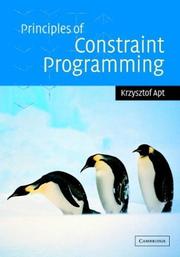 Cover of: Principles of constraint programming