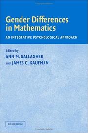Cover of: Gender Differences in Mathematics by 