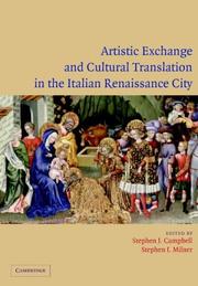 Cover of: Artistic Exchange and Cultural Translation in the Italian Renaissance City by 