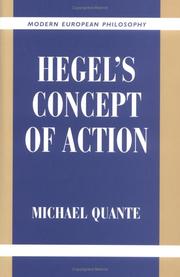 Cover of: Hegel's Concept of Action (Modern European Philosophy) by Michael Quante, Michael Quante