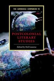 Cover of: The Cambridge companion to postcolonial literary studies