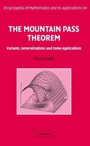 Cover of: The Mountain Pass Theorem by Youssef Jabri