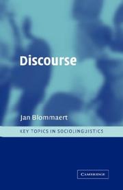 Cover of: Discourse by Jan Blommaert