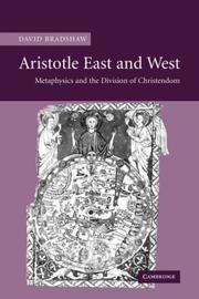 Cover of: Aristotle East and West by David Bradshaw